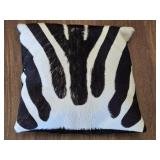 19"ï¿½18" Zebra Hide Throw Pillow