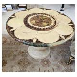 Beautiful Marble & Hand Painted Concrete Table
