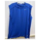 Sz: L, Nike Pro Menï¿½s Blue Sleeveless Shirt