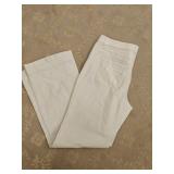 Sz 31" St John Collection White Wide Leg Jeans