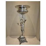 Antique Silver-plated Figural Centerpiece, l