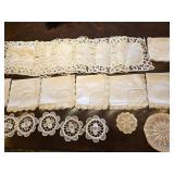 Vintage Crocheted & Embroidered Napkins &