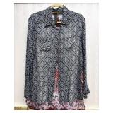 Sz: M, Aratta Silent Journey Patterned Shirt