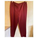 Sz 10 Lafayette New York 148 Silk Red Pants