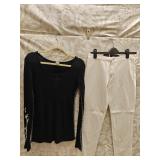 LG/10 Wool Sweater & White Stretch Pants