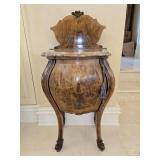 Diminutive French Inlaid Marbled Top Bombe