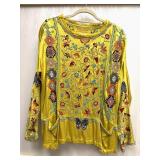 Sz: S, Johnny Was Bogota Blouse Embroidered Shirt