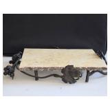 9"ï¿½17" Wrought Iron Base w/Marble Insert