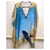 One Size Fits All, Johnny Was Silk Fish Caftan