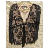 NWT MD Single Silk Lace Top