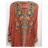 Sz: S, Johnny Was Embroidered Tunic