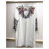 Sz: M, Johnny Was Floral Embroidered Tunic