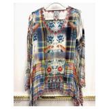 Sz: S, Johnny Was Dinah Plaid Tunic