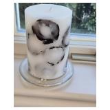6.5" Botanical Embedded Pillar Candle