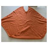 100% Cashmere Poncho Coral