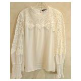 Sz 10 White House Black Market Lace High Neck