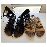 (2) Pr Ladies Gladiator Sandals Sz 8