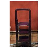 44" Mahogany or Dark Wood 3-step Foldable Step