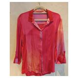 LG Elie Tahari Pink Silk Blouse