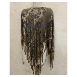 ETHOS Velvet Silk Beaded Tassel Poncho