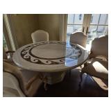 65.5" Diameter x 31" Kreiss Full Marble Dining