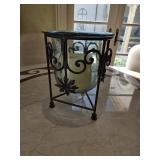 12"ï¿½15" Metal & Glass Candle Holder