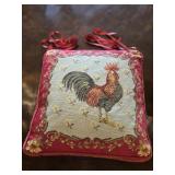 Handmade Wool Needlepoint Chair Cushion