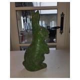 13.5" Green Garden Rabbit