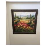 43"ï¿½43" Oil on Canvas "Tuscany Poppies"