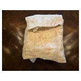 (12) White Cloth Napkins Inside Cloth Holder