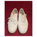 7.5M Keds White Leather Sneakers
