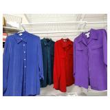 SZ 2 (4) Women's Suede Long Sleeved Button