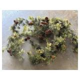 Smokey Pine Garland with Pine Cones