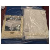 (2) White Cotton tablecloths