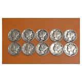 (10) Liberty Dimes 1936