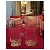 (2) Acrylic Pitchers 10' & 9.5'
