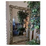 7.3'x4.3' Ornate Baroque-style Floor Mirror with