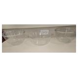 (3) Glass Bowls