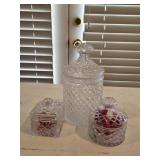 (3) Glass Containers w/Potpourri