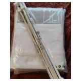 (4) Sets of (2) White Linen Window Panels