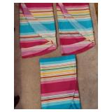 Set of (3) Circular Festive Multicolored Table