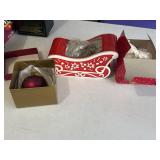 Edible Arrangements Red Ceramic Sleigh Sled Plant