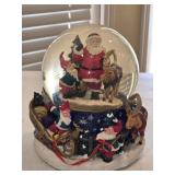 8.5' Santa Snow Globe Music Box