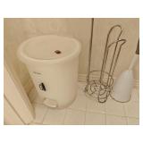 Small Trash Can, Toilet Paper Holder & Brush