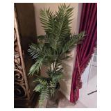 Resin Urn Planter w/Faux Plant