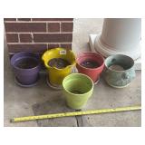 (5) Assorted Small Pots