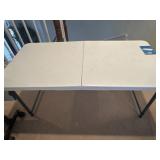 4' Plastic Adjustable Height Folding Table