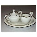 Lenox Oval Serving Bowl + Cream & Sugar