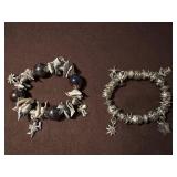 (2) Charm Bracelets Silver Plated