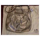 Coach Metallic Rose Gold Leather Parker Hobo Bag